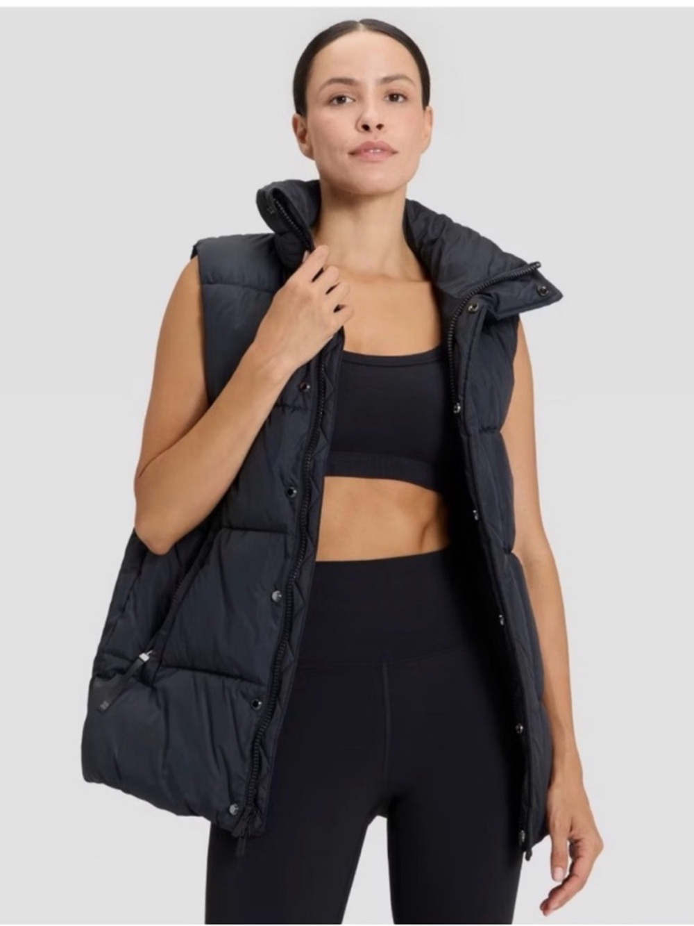 All In Motion Women’s Long Puffer Vest - Black Size Extra Small NWOT